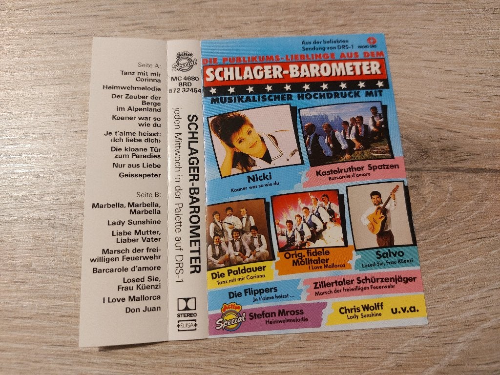SCHLAGER-BAROMETER (MC), Ophalen of Verzenden, Zo goed als nieuw, Origineel, Met bewaardoos, rek of koffer