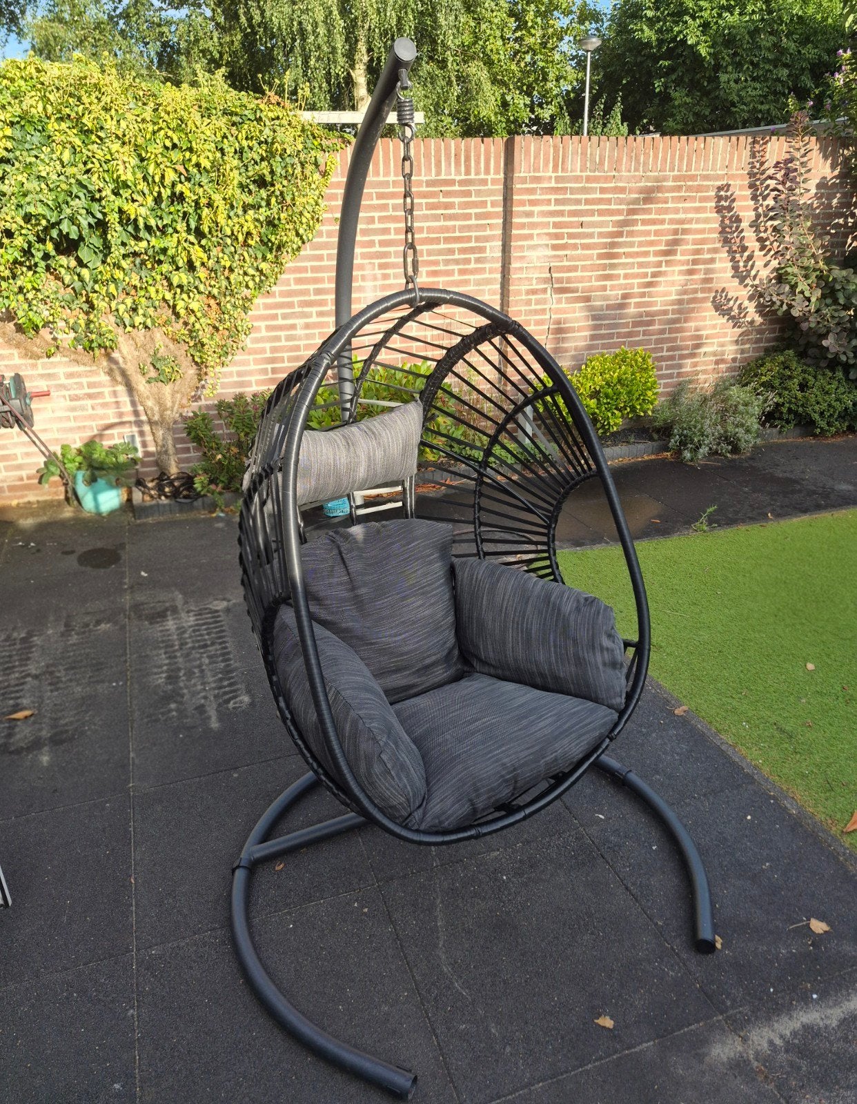 Comfortabele hangstoel met kussens, Ophalen, Gebruikt