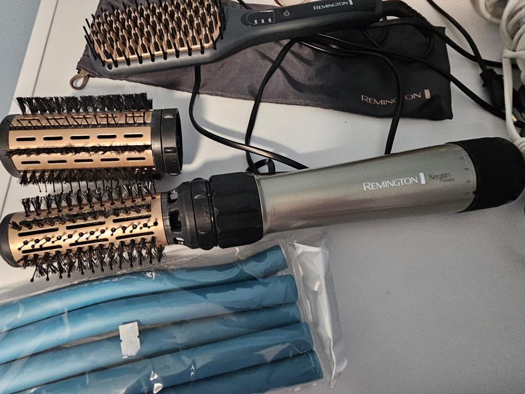 Complete haarstyling set: Föhn, stijltang, roterende styler, Ophalen, Zo goed als nieuw