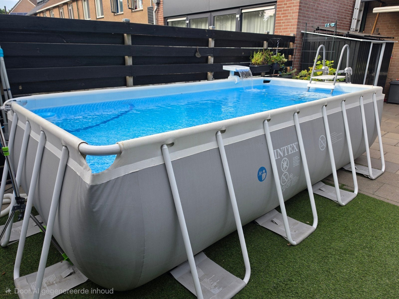 Intex zwembad (rechthoek) Prism Frame met zandfilterpomp enz, Tuin en Terras, Zwembaden, Ophalen, Rechthoekig, 400 cm of meer