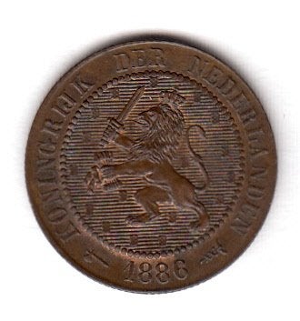Willem III - 2 1/2 cent 1886  P+ HOGE kwaliteit - Sch.684, Verzenden, Koning Willem III, Overige waardes