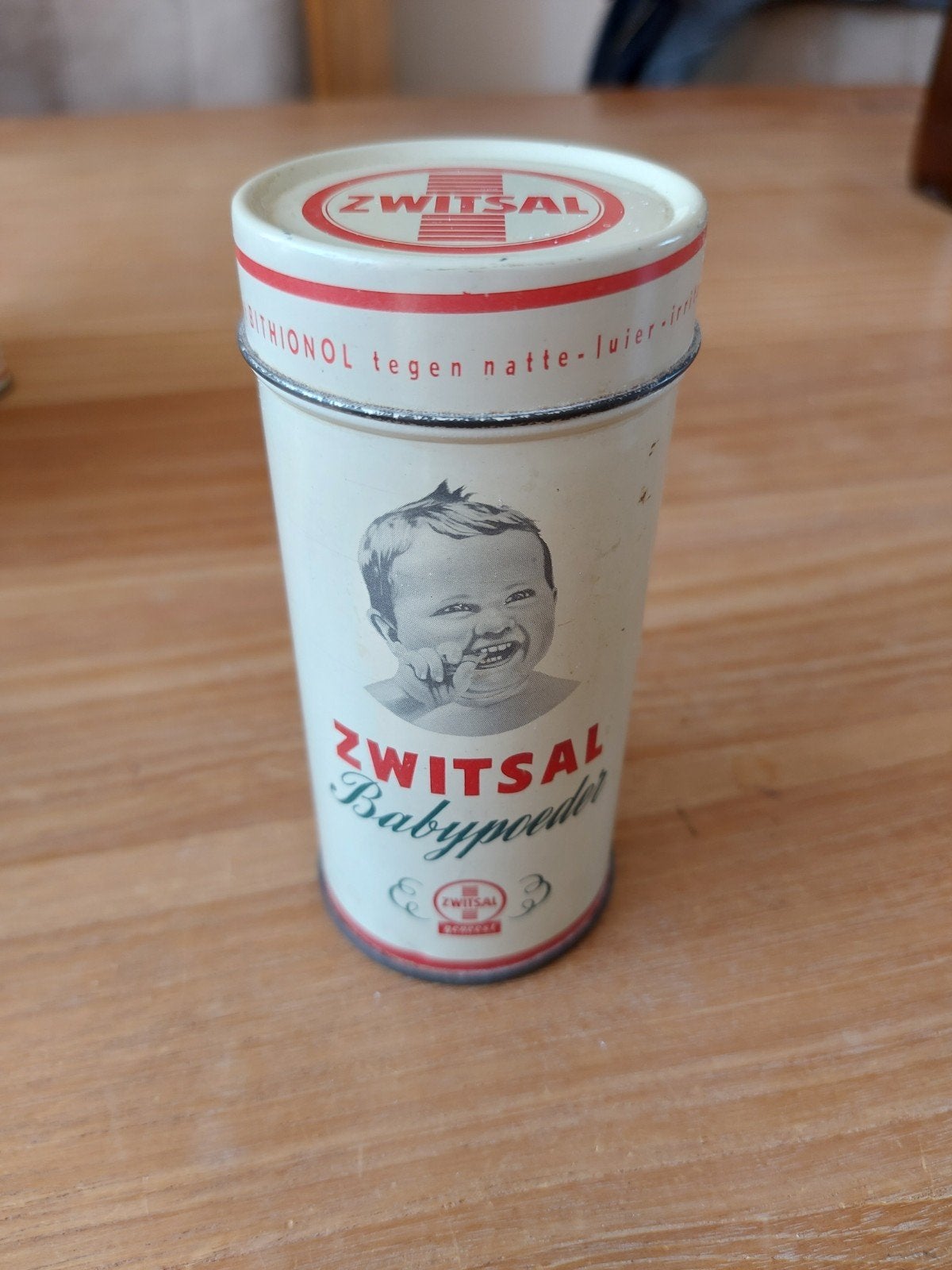 Vintage Zwitsal baby poeder blik, Ophalen of Verzenden, Gebruikt, Overige