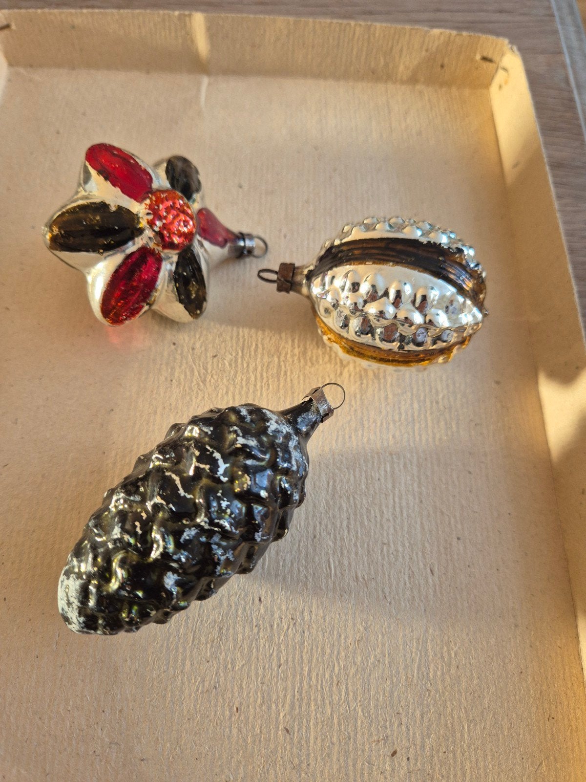 antieke oude kerst ballen ornementen, Diversen, Ophalen of Verzenden