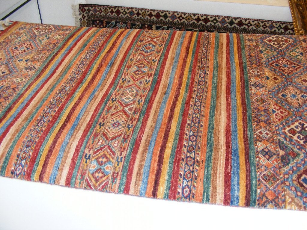 Perzisch & Oosterse Tapijt kazak uit Turkman Maat:1.04x1.58., Verzenden, Nieuw, 50 tot 100 cm, Crème