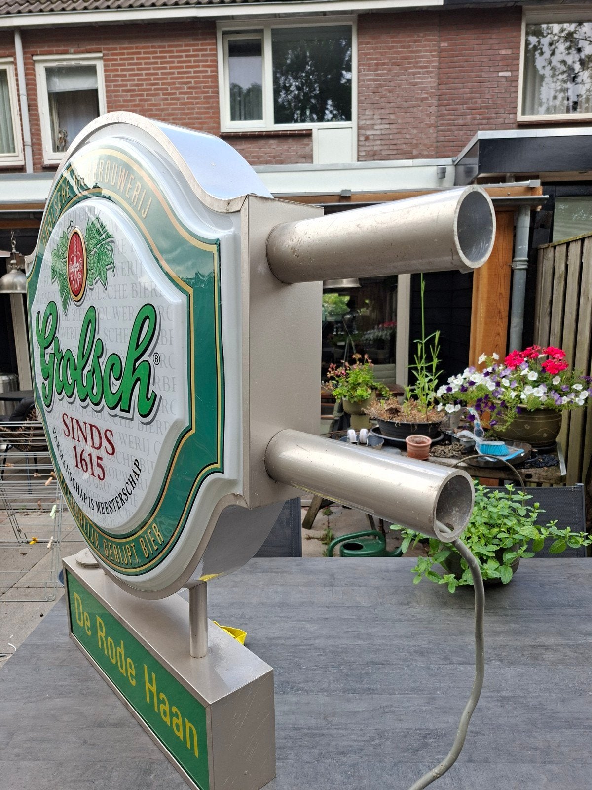 grolsch lamp. Met lichtbak, Ophalen, Gebruikt, Lichtbak of (neon) lamp