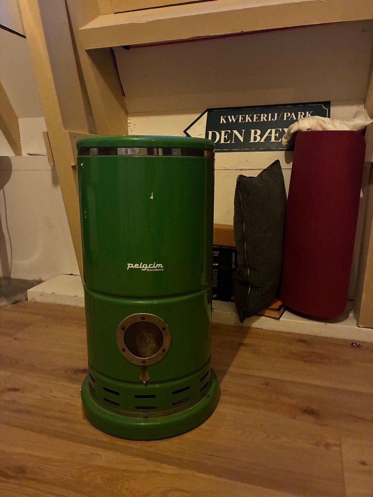 Groene Pelgrim gaskachel, Huis en Inrichting, Ophalen, Gebruikt, Gas, Vrijstaand