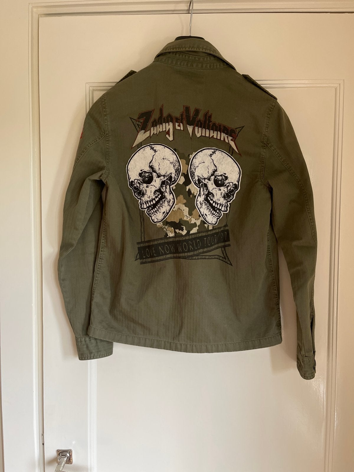Zadig & Voltaire jasje met schedelprint, Ophalen of Verzenden, Zo goed als nieuw, Maat 36 (S), Groen