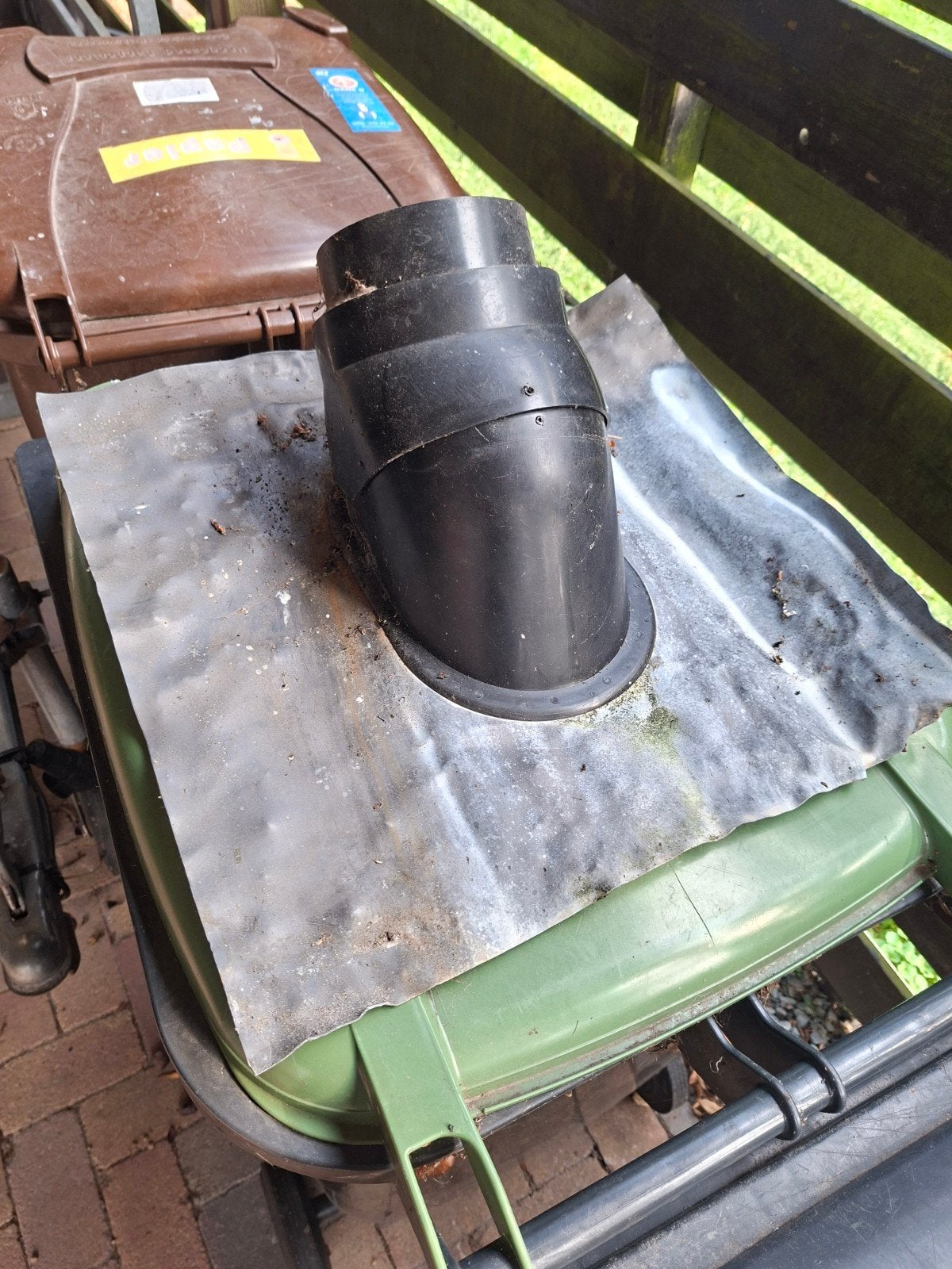 Dakdoorvoer met loodslab 130mm, Ophalen, Kunststof, Zwart, Overige typen