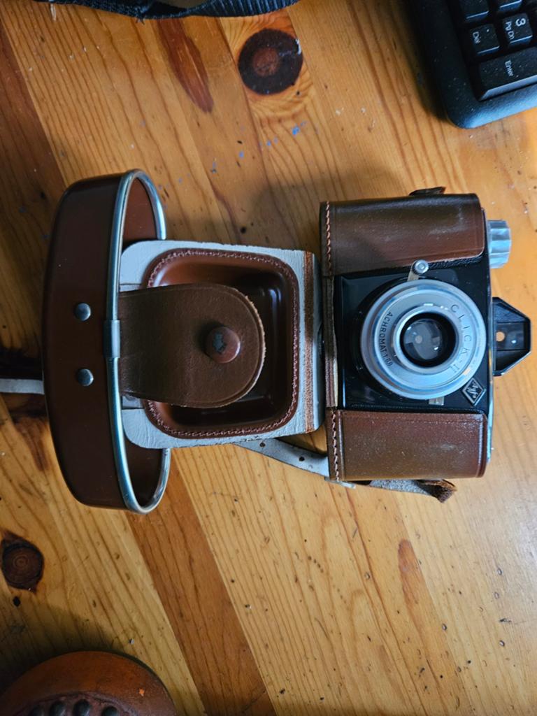 Vintage Agfa click II analoge camera jaren 50, Ophalen of Verzenden, Compact, Overige Merken