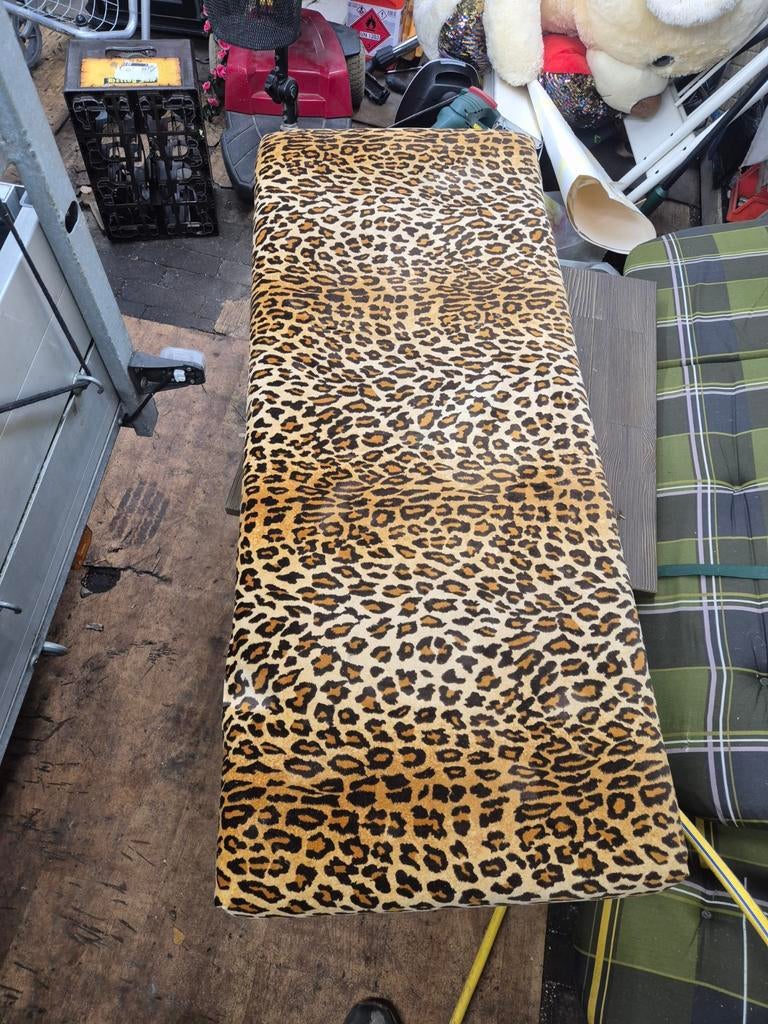 Uniek Tijgerprint Bankje - Eye-catcher voor elk interieur, Ophalen of Verzenden, Rechthoekig