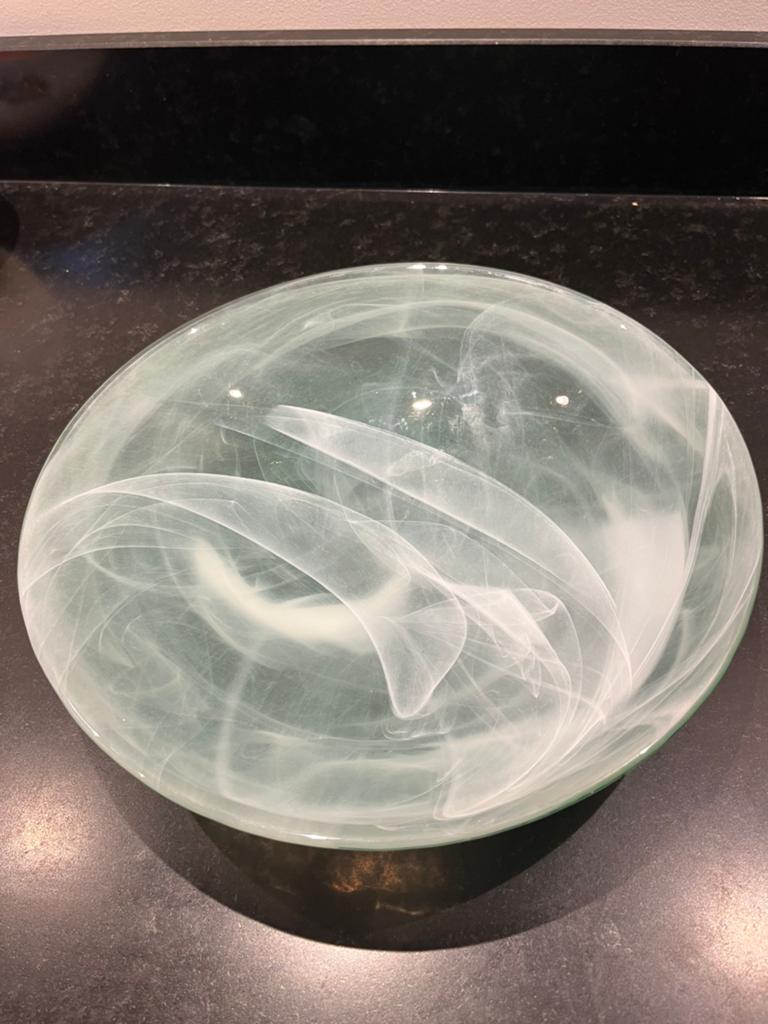 Mooie artistieke glazen schaal., Ophalen, Schaal, Rond, Glas