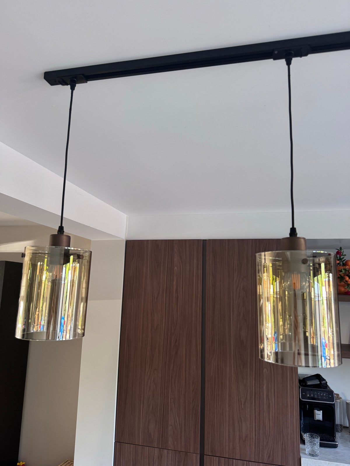 2 Qazqa Iconic RL Dome HL Dark Bronze Amber 1-Phase (Nieuw), Ophalen, Nieuw, Glas, Overige fittingen