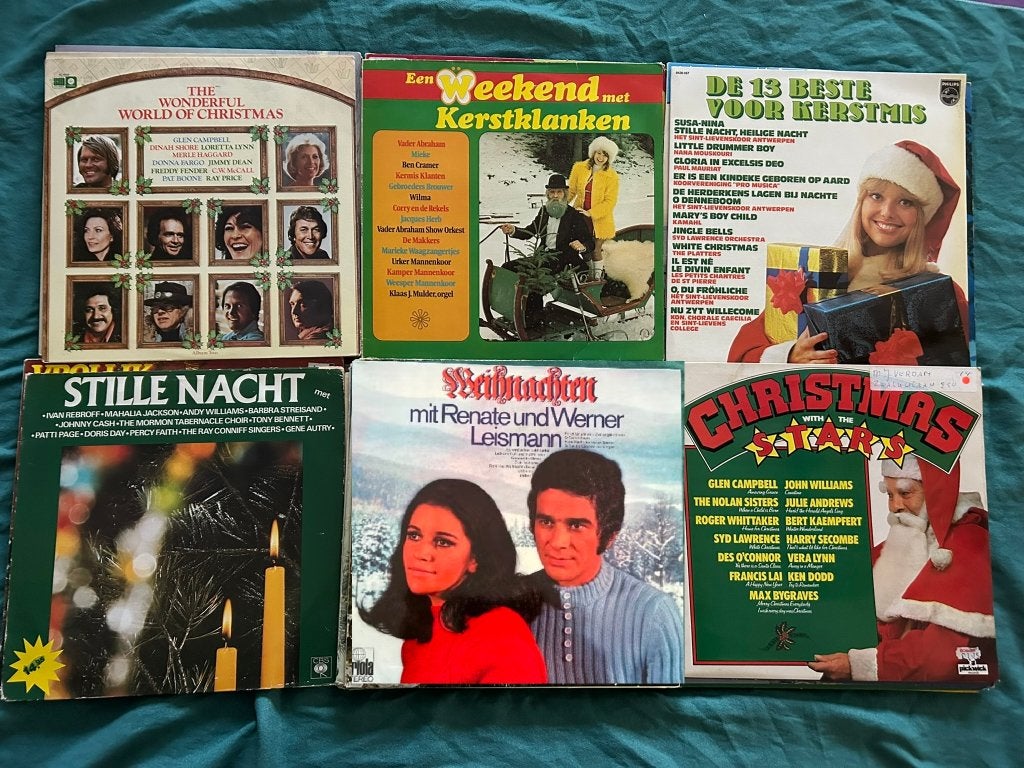 38 LP's Kerstmuziek door bekende Zangers (ook per stuk), LP, Gebruikt, Overige genres, Ophalen of Verzenden