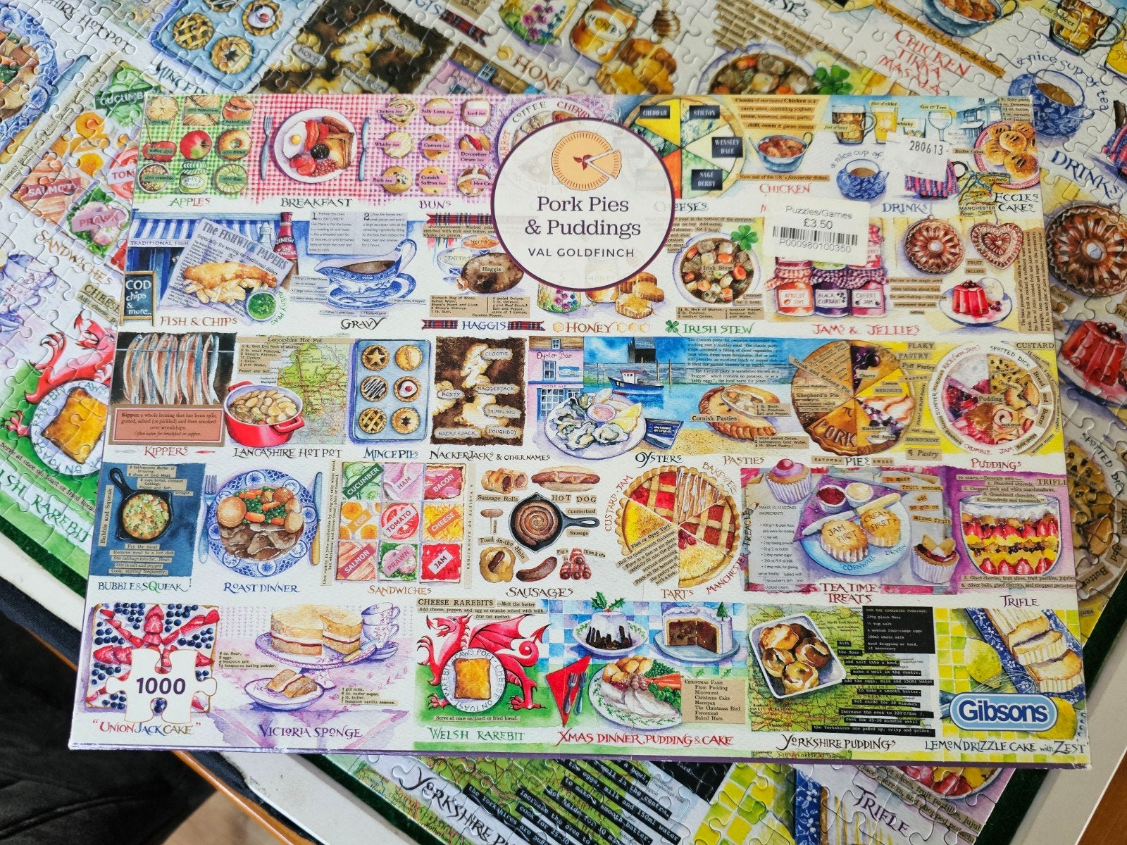 Puzzel 'Pork Pies & Puddings' - 1000 stukjes, Ophalen of Verzenden, Gebruikt