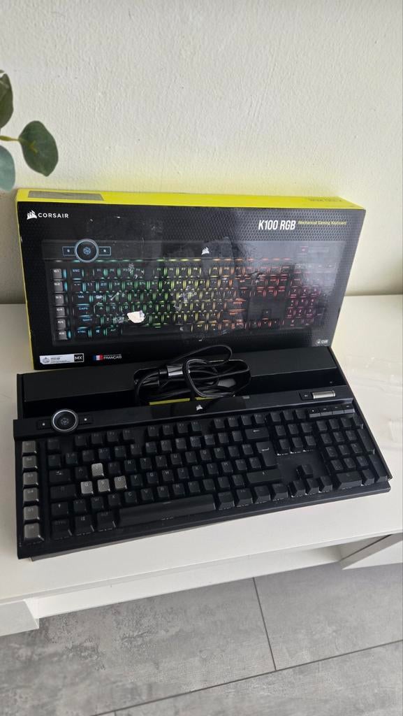 Corsair K100 RGB Mechanical Keyboard - FR layout, Computers en Software, Toetsenborden, Ophalen, Gaming toetsenbord, Azerty, Zo goed als nieuw