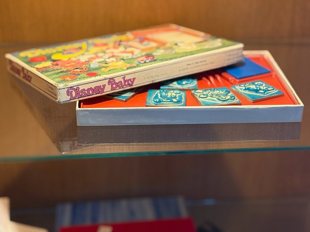Vintage Disney Baby Stempeldoos stempelset, Ophalen of Verzenden, Overige figuren, Gebruikt, Papier, Kaart of Schrift