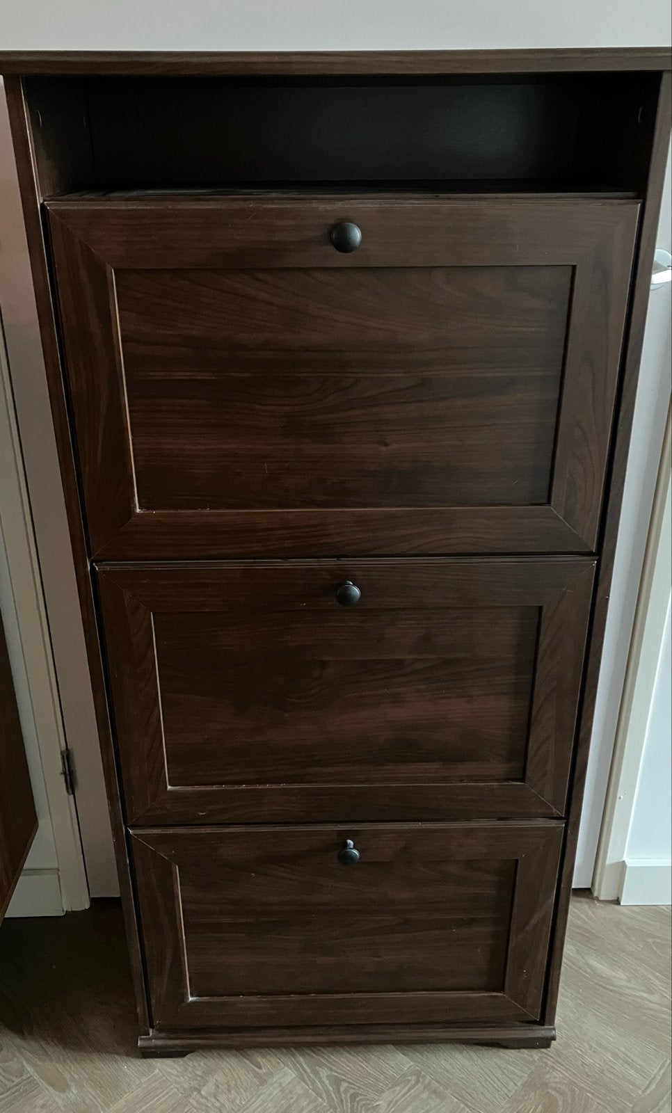Ikea Brusali schoenenkast - Donkerbruin, Ophalen of Verzenden, Gebruikt, IKEA