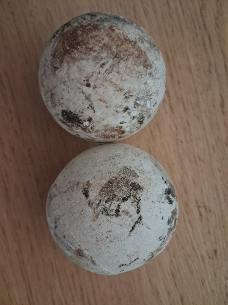 Klootschietballen , 2 stuks , Handgemaakt, Ophalen, Gebruikt