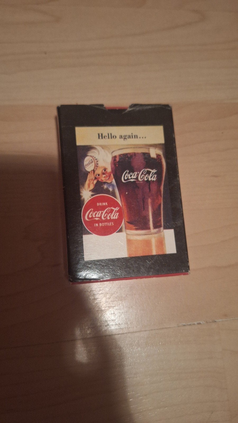 Vintage Coca-Cola speelkaarten - Plastic Coated, Hobby en Vrije tijd, Een of twee spelers, Ophalen, Gebruikt, Coca-Cola