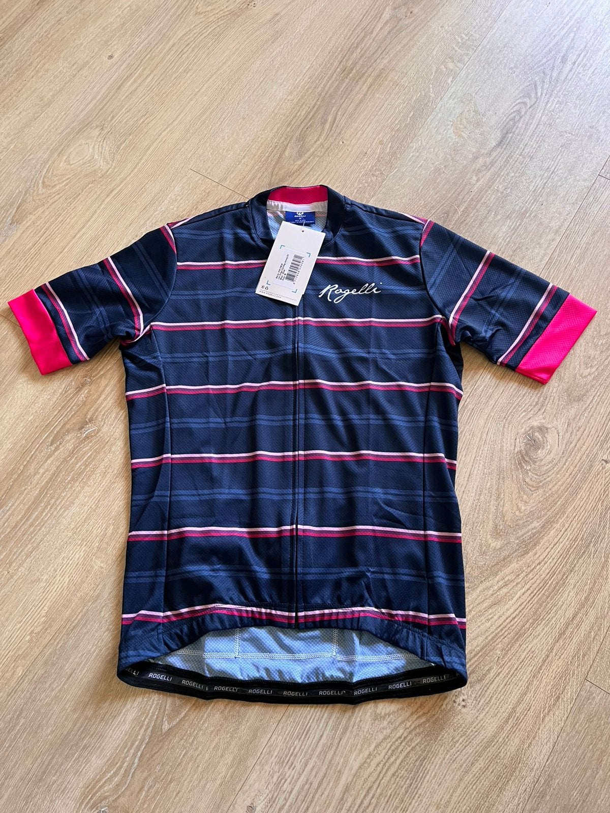 Rogelli Stripe dames fietsshirt - maar M - nieuw, Fietsen en Brommers, Fietsaccessoires | Fietskleding, M, Nieuw, Ophalen of Verzenden