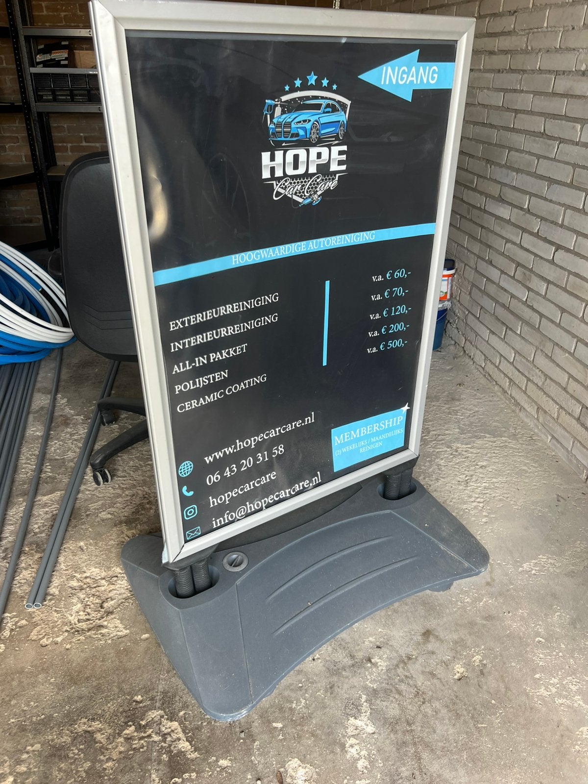 Stoepbord Reclamebord, Ophalen, Zo goed als nieuw, Reclamebord