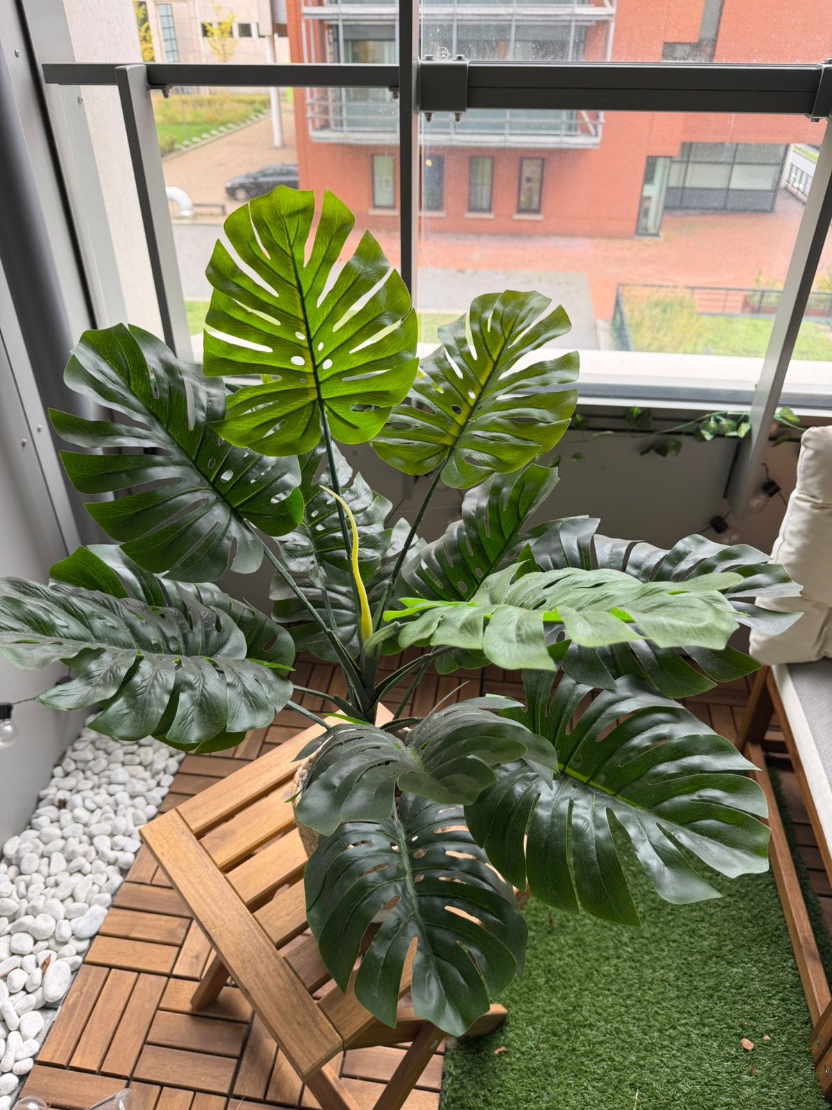 Kunstplant Monstera, Ophalen, Groen, Kunstplant, Zo goed als nieuw