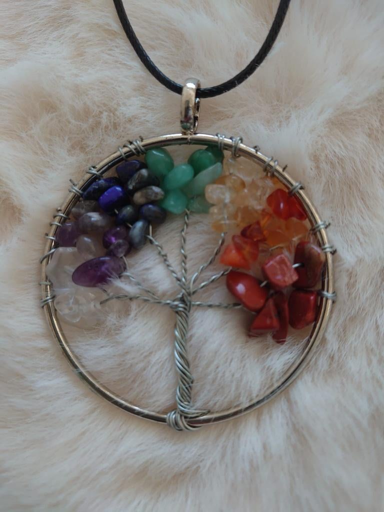 ketting levensboom chakra Nieuw, Overige materialen, Verzenden, Nieuw, Met edelsteen