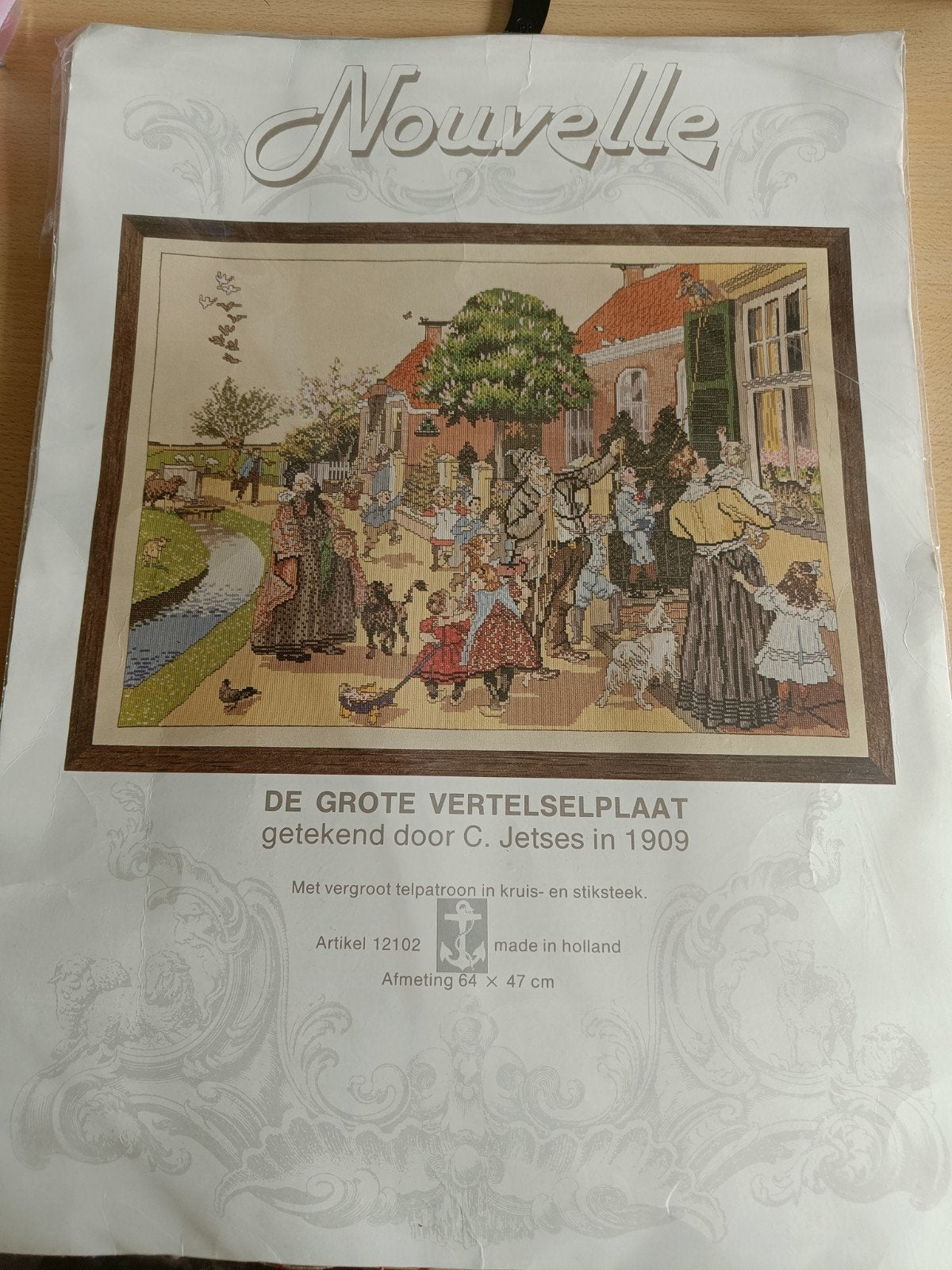 Nouvelle - De Grote Vertelselplaat Borduurpakket (64x47cm), Ophalen of Verzenden, Nieuw, Handborduren, Borduurpakket