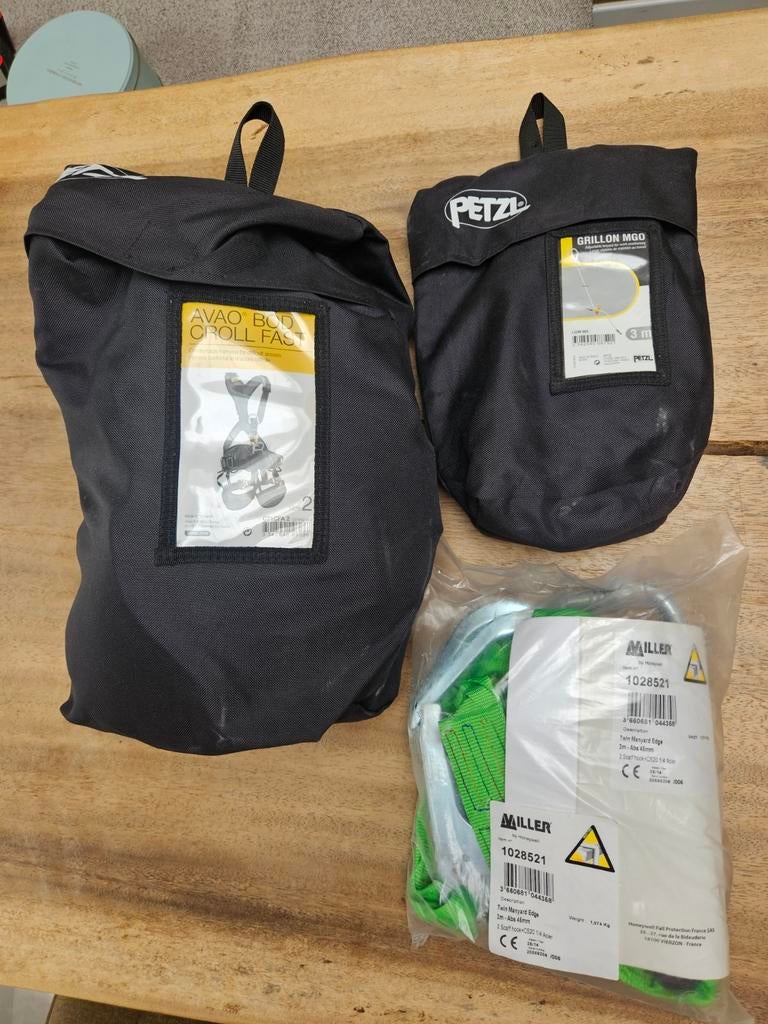 Petzl Valgordel, Positioneerlijn & Miller Vanglijn - Nieuw, Ophalen of Verzenden
