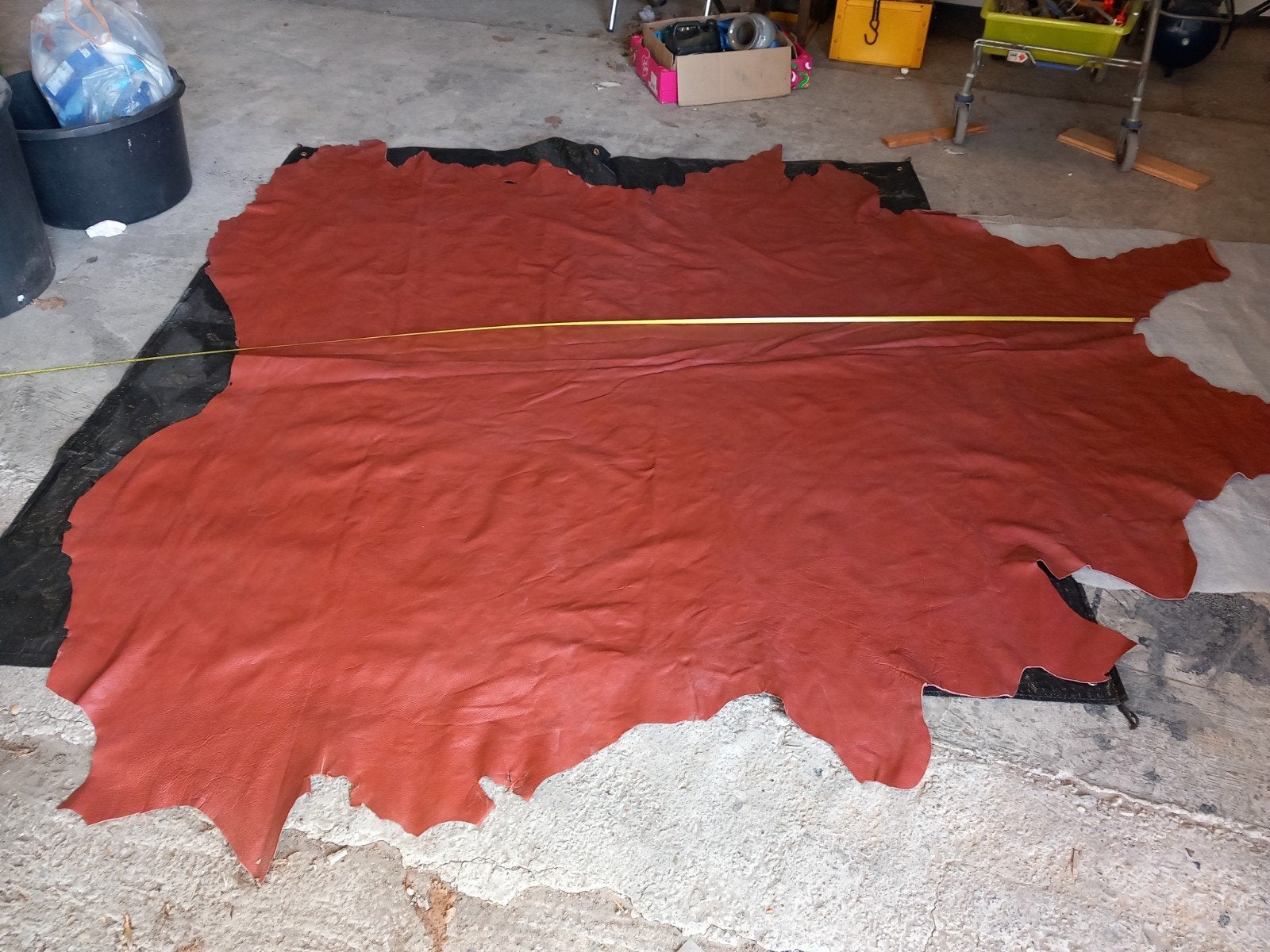 mooi dik meubel leder hele huid en halve huiden, Bruin, 120 cm of meer, Leer of Kunstleer, 200 cm of meer