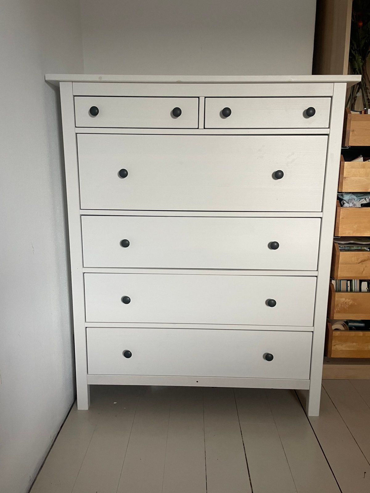Ladenkastje wit Ikea Hemnes 6 lades, Zo goed als nieuw, 3 of 4 laden, Minder dan 100 cm, 25 tot 50 cm