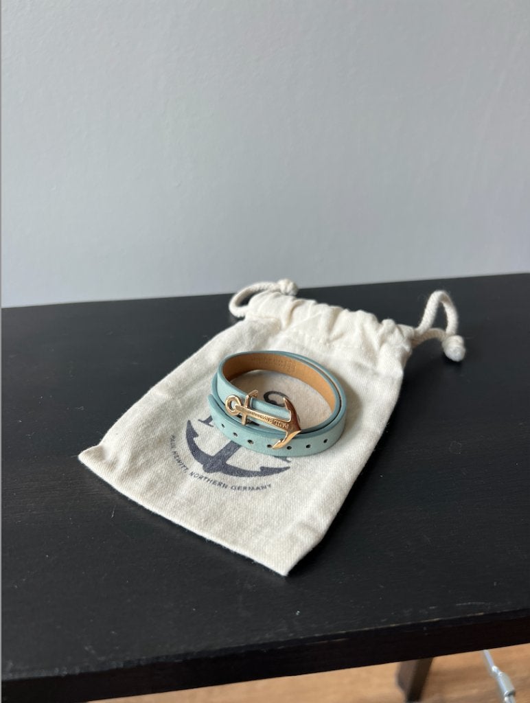Paul Hewitt Light Blue Armband/ Bracelet, Ophalen of Verzenden, Zo goed als nieuw, Blauw, Leer