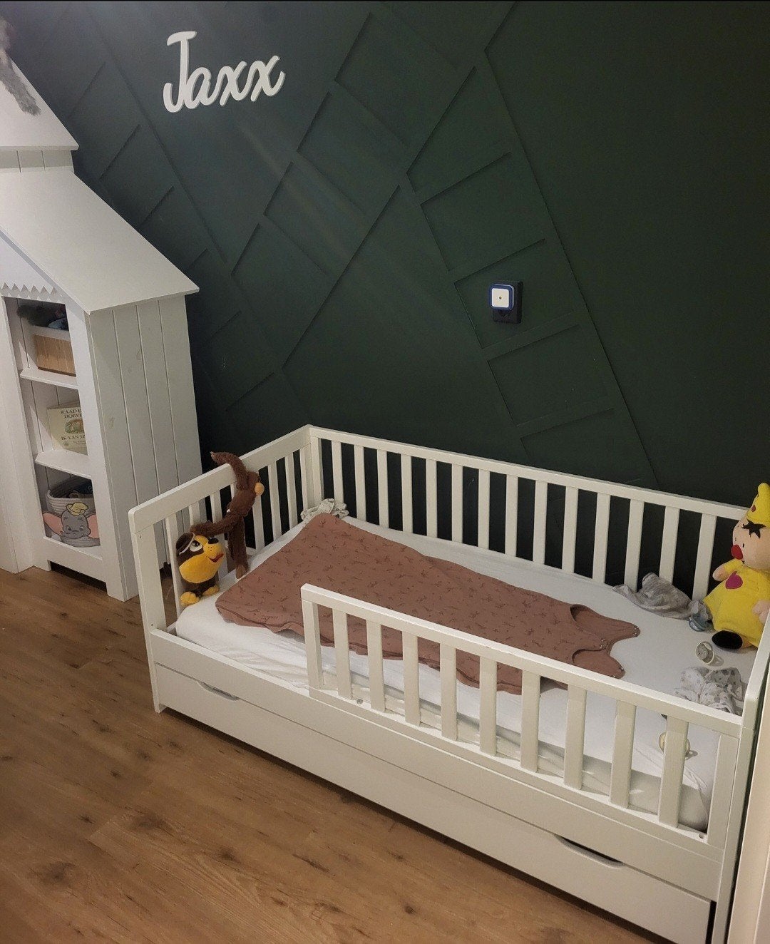 Le Petit Amelie Plume Peuterbed met Opberglade, Kinderen en Baby's, Ophalen, 70 tot 85 cm, 140 tot 160 cm, Zo goed als nieuw
