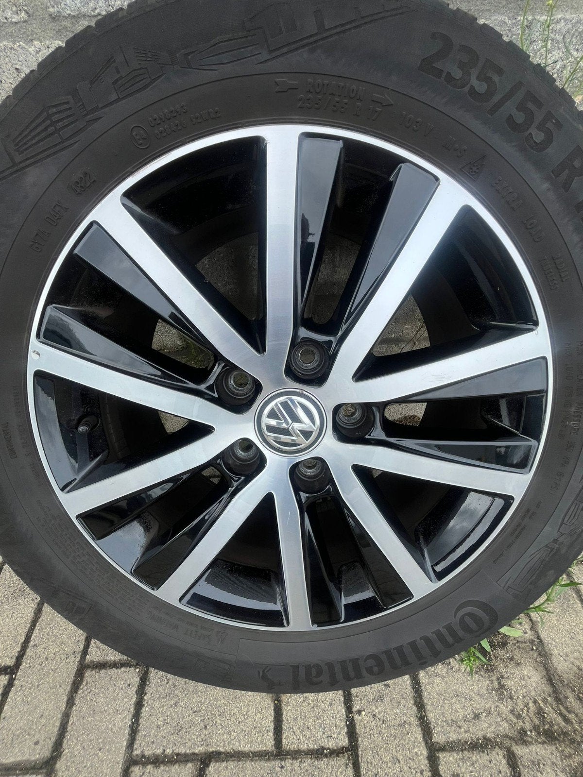 vw cascavel velgen 17" met goede continental banden, Auto-onderdelen, Banden en Velgen, Velg(en), 17 inch, Ophalen of Verzenden