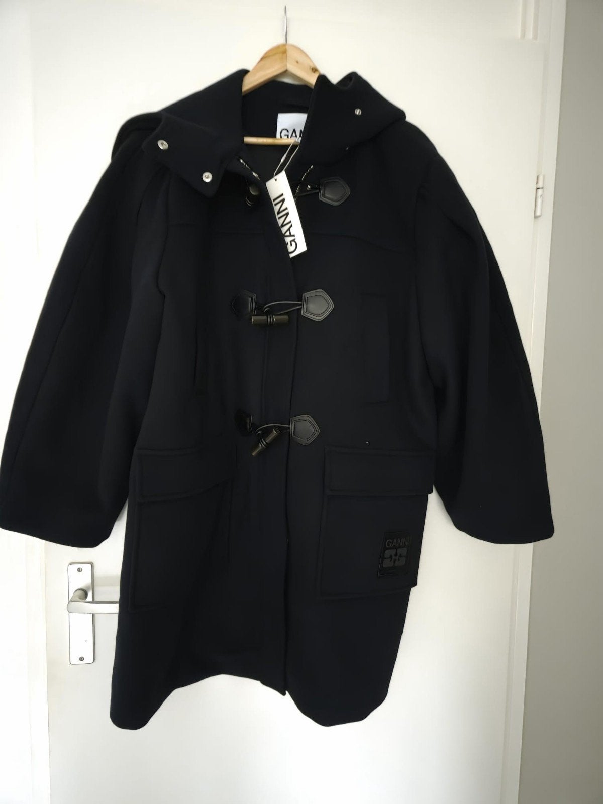 GANNI Dames Jas, Maat 38/40 (M), Blauw, Ganni, Nieuw