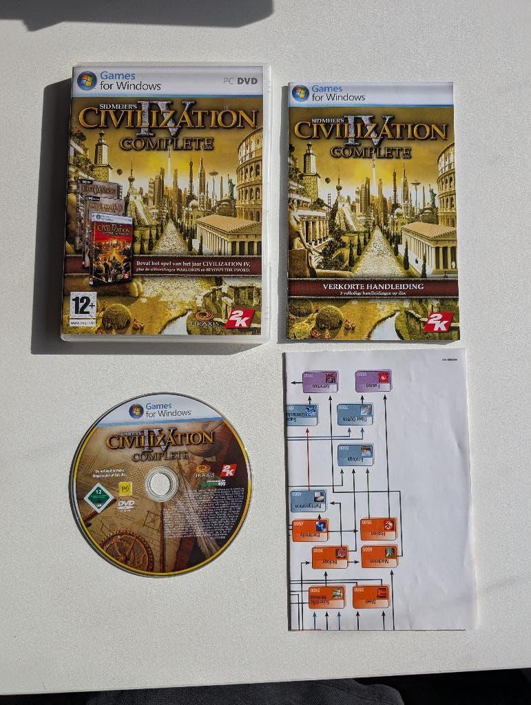 Civilization 4 complete PC compleet., Spelcomputers en Games, 1 speler, Ophalen of Verzenden, Zo goed als nieuw, Strategie en Constructie