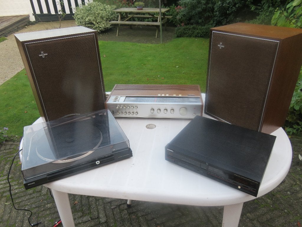radio versterker en boxen, Gebruikt, Ophalen, Overige merken, Minder dan 60 watt