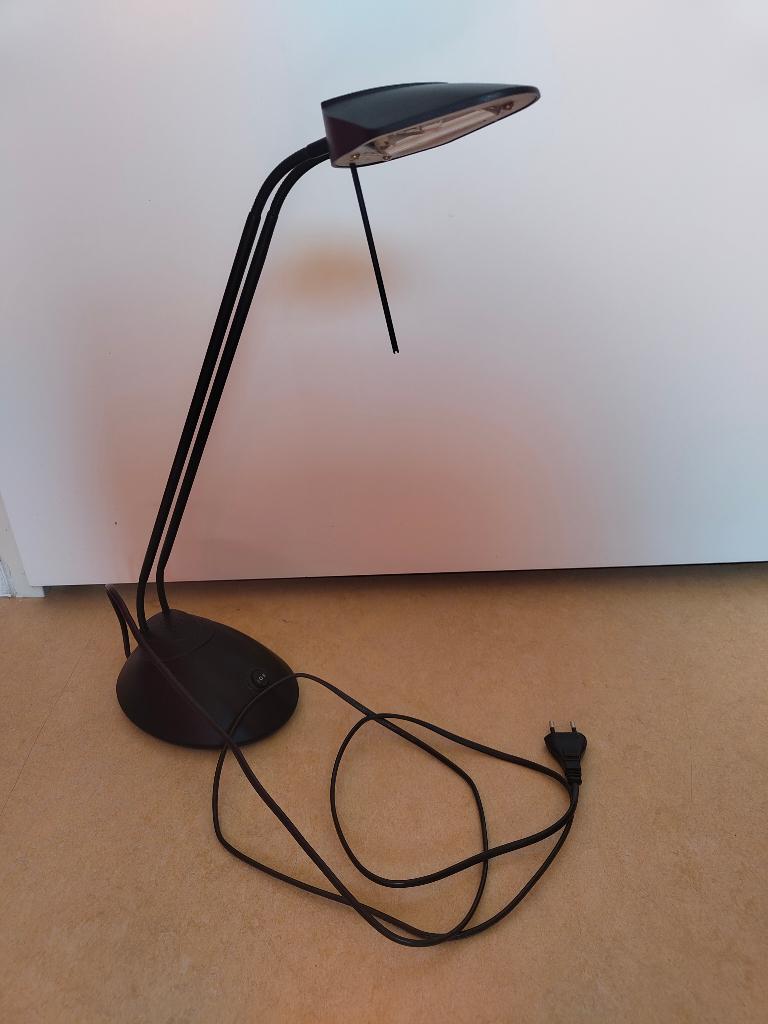 Bureaulamp - Zwart - Halogeen, Ophalen of Verzenden, Zo goed als nieuw, Kunststof, Minder dan 50 cm