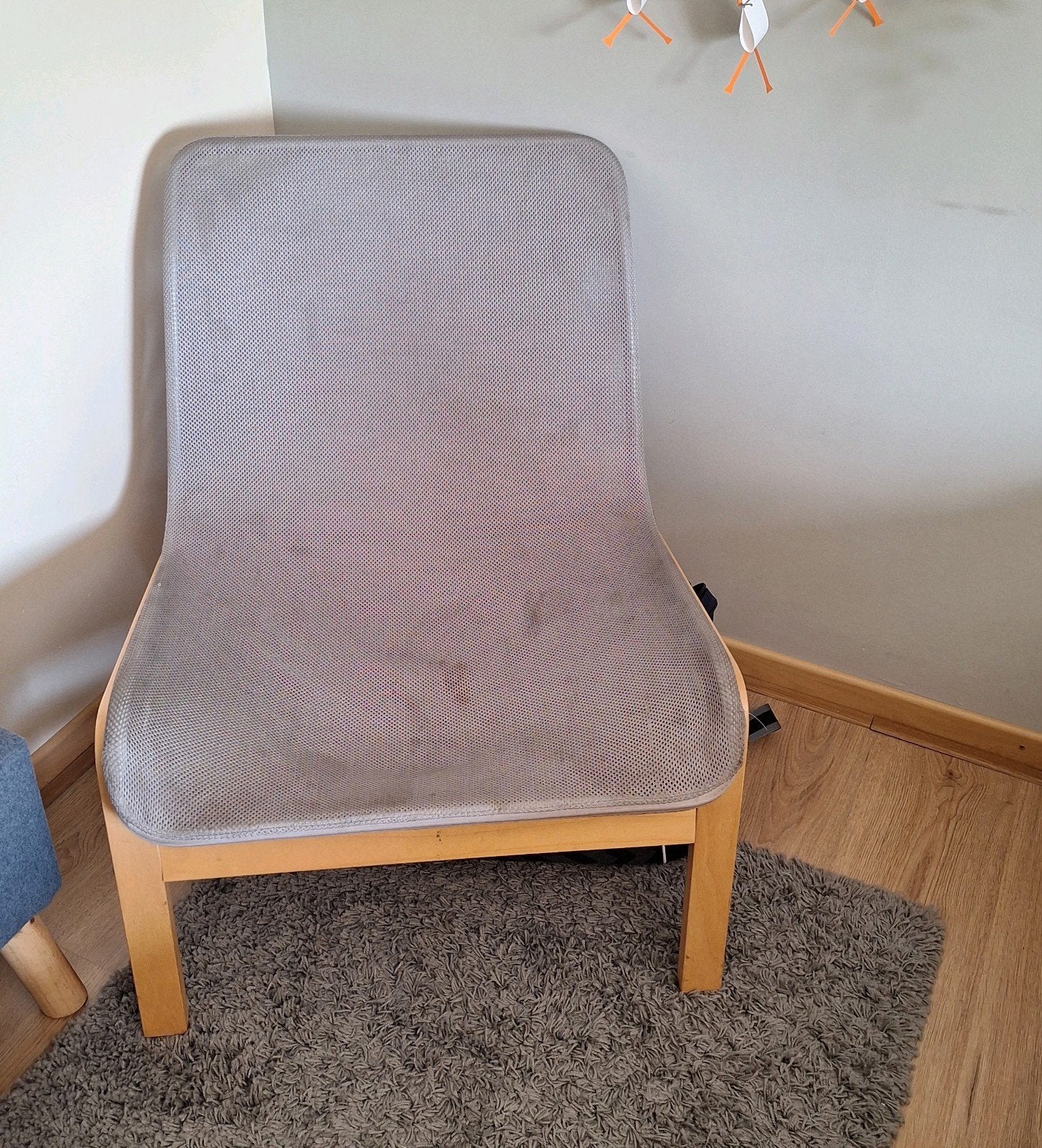 Grijze ikea stoel, Ophalen, Gebruikt, Eén, Stof
