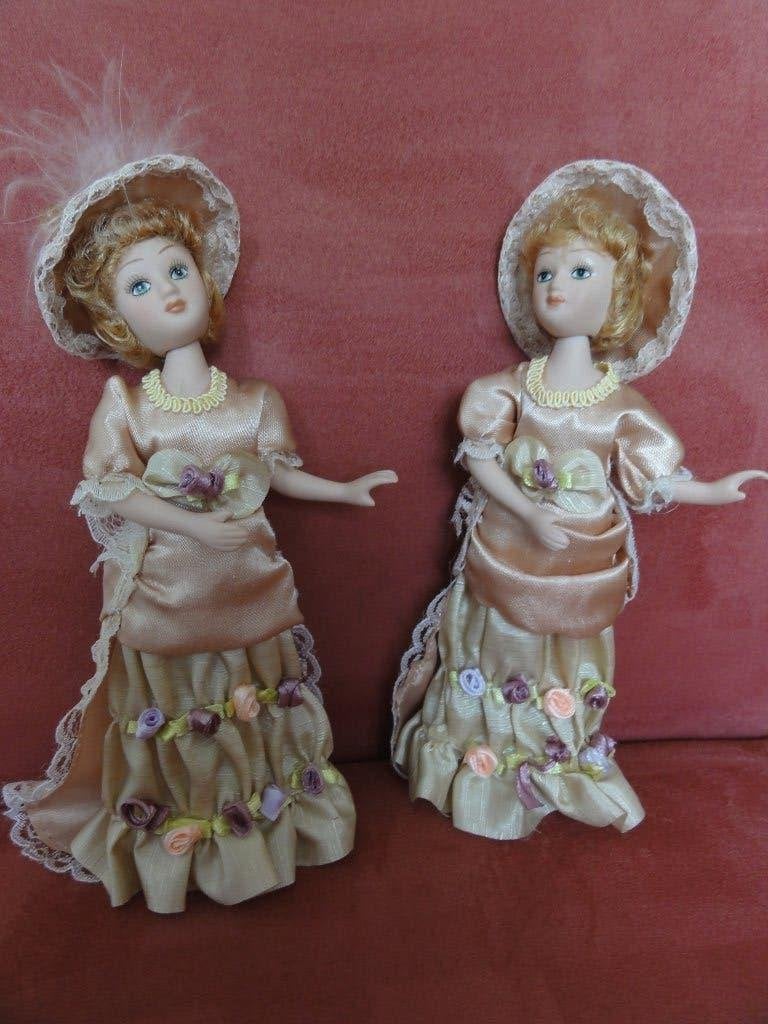 Porceleinen popjes. 20 cm., Ophalen of Verzenden, Zo goed als nieuw, Porselein, Kop en/of schotel