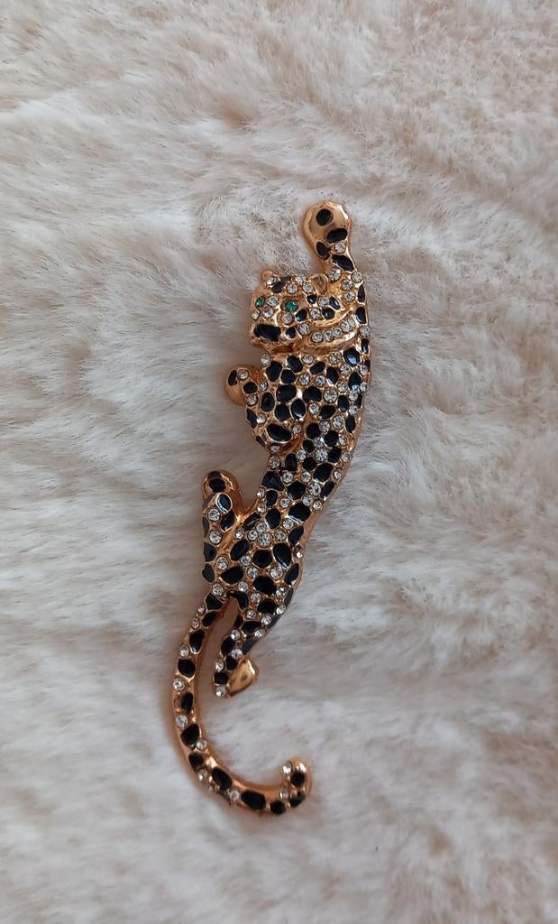 Broche luipaard, Overige materialen, Nieuw, Ophalen of Verzenden, Goud