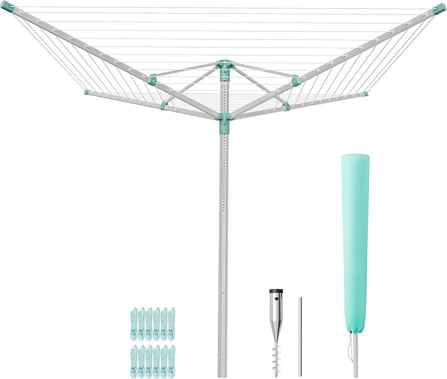 Nieuwe SONGMICS Droogmolen - 50m Drooglijn, Inclusief Access, Ophalen, Nieuw, Droogmolen
