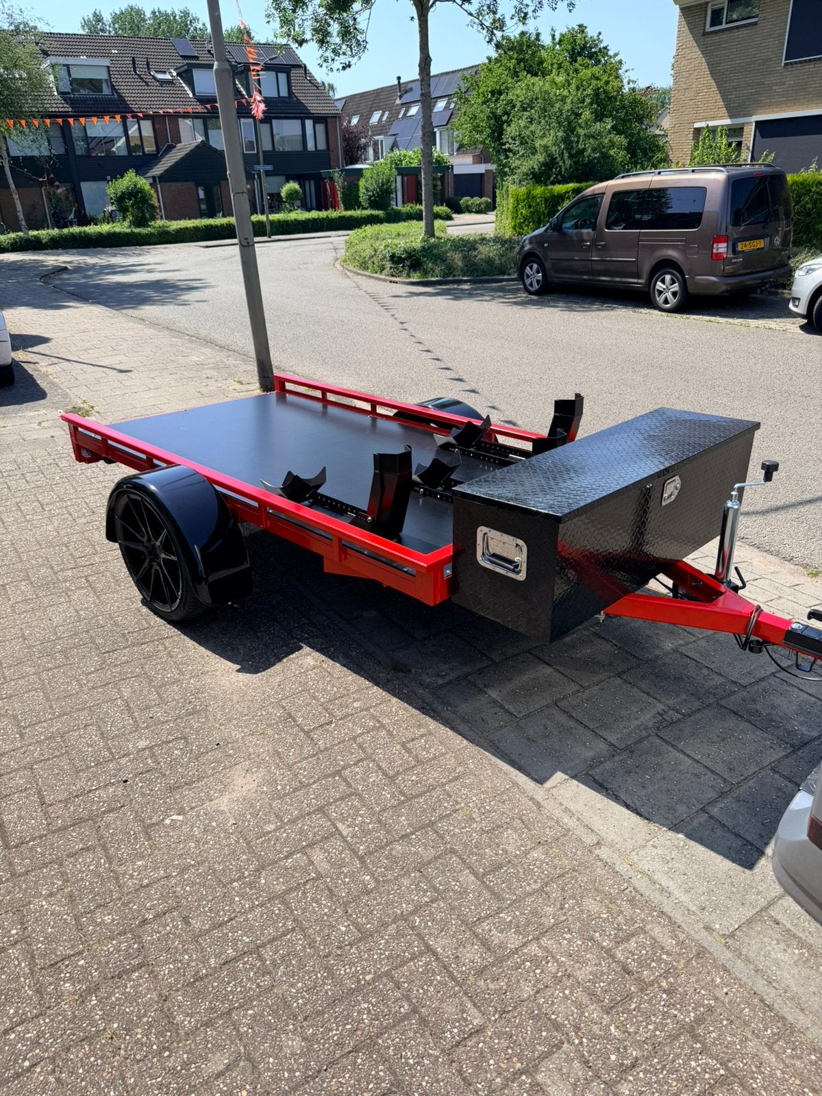 Nieuw opgebouwde motor trailer/aanhanger /kar, Ophalen of Verzenden, Nieuw