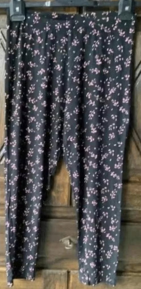 Zwarte legging, broek met oud-roze details; 40; Janina, Maat 38/40 (M), Zwart, Ophalen of Verzenden, Zo goed als nieuw