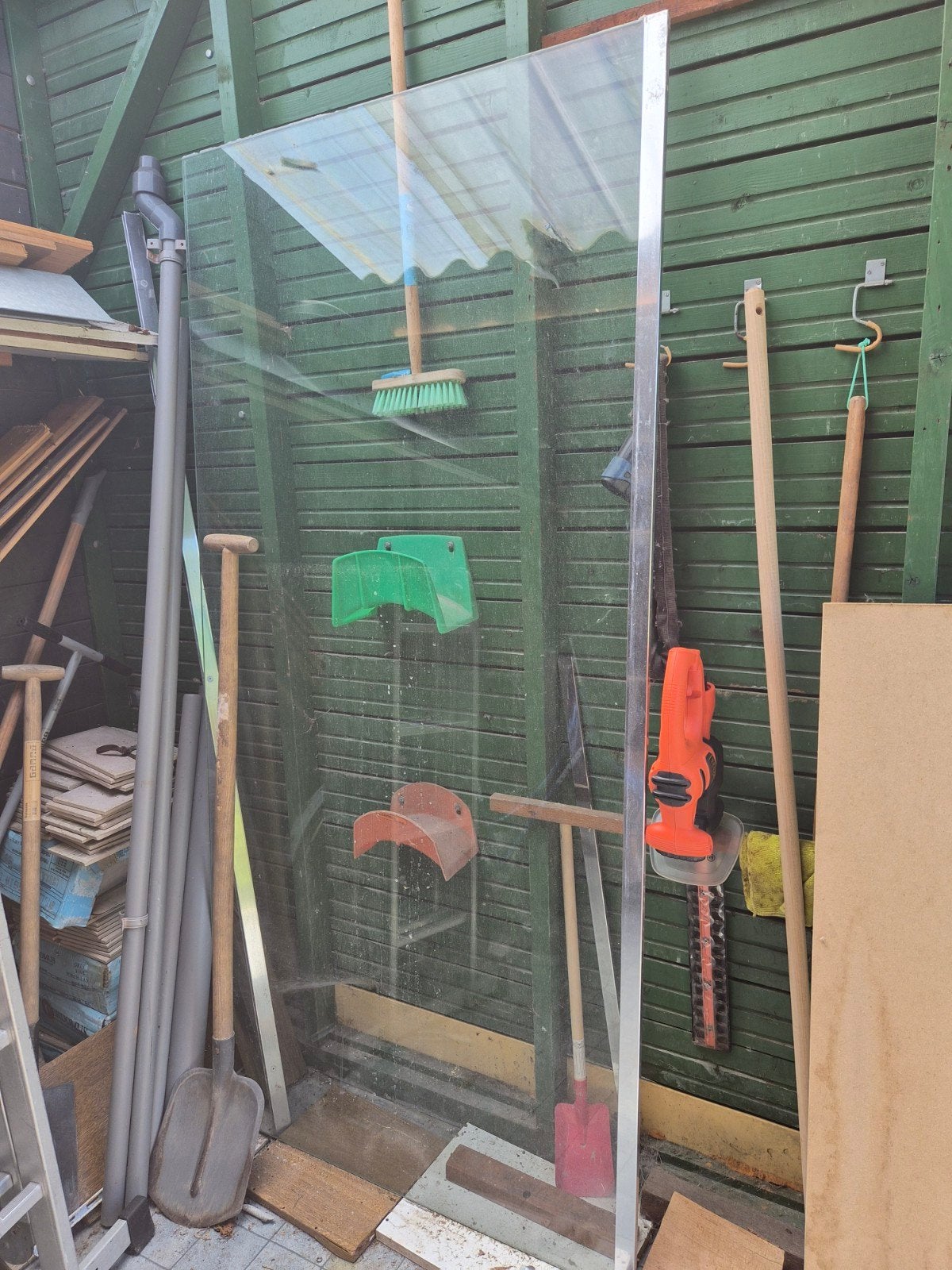Glazen douchewand 90x200cm met bevestigingsmiddelen, Ophalen, Gebruikt, Glas, Douche