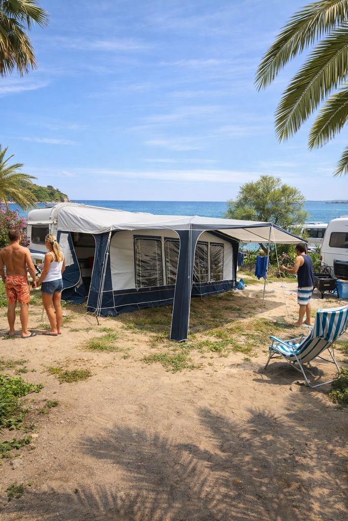 Hobby Excelsior bj2005 - Ruime en complete caravan, Caravans en Kamperen, Caravans, Hobby, Frans bed, Particulier, 6 tot 7 meter
