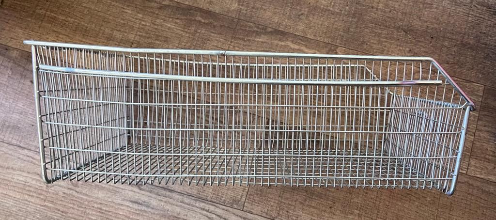 Metalen draadmand - Rechthoekige opbergmand, Overige materialen, Gebruikt, Mand, Ophalen of Verzenden