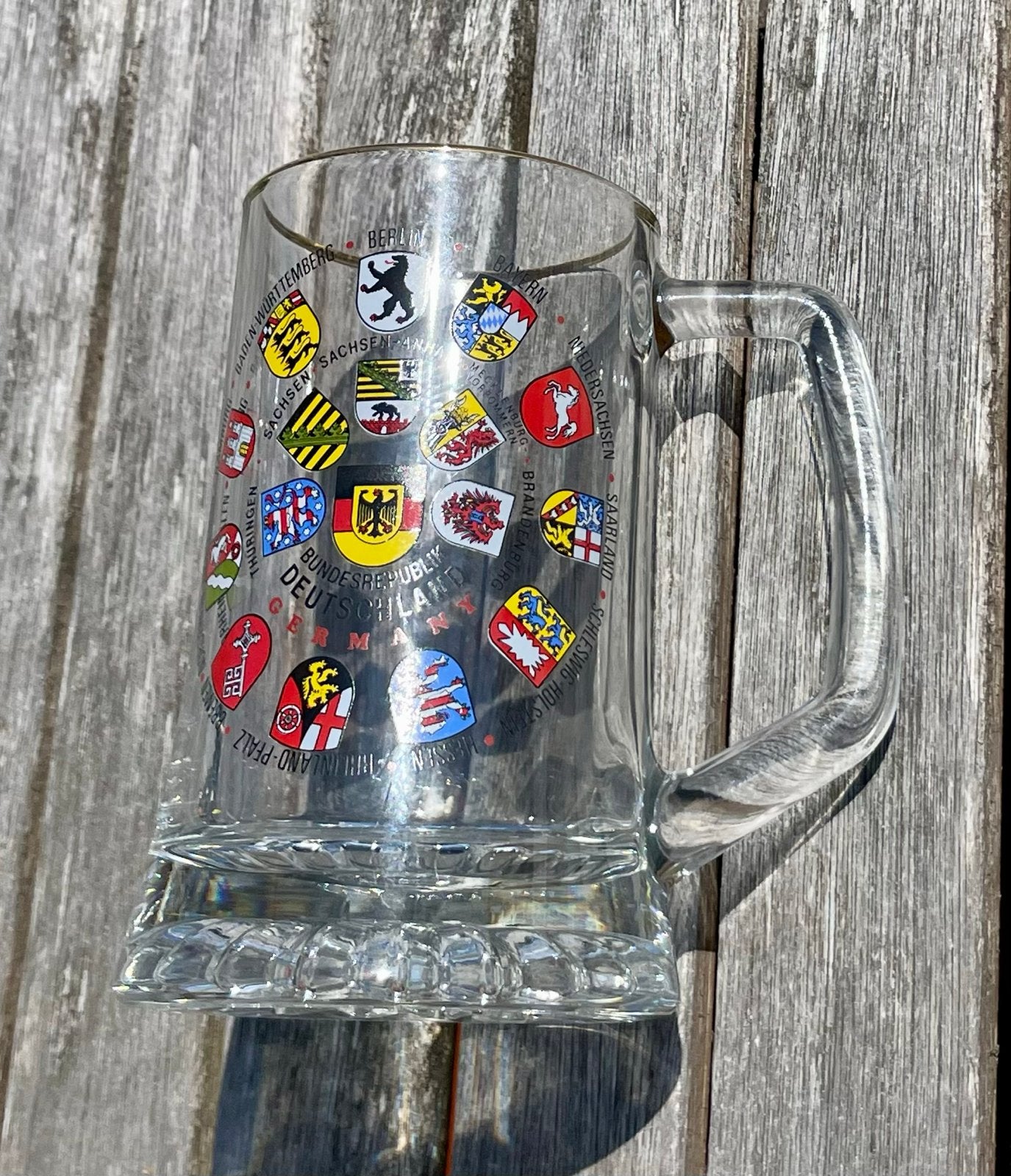 Vintage Duitsland Bierpul met Wappen van Bundesland, Antiek en Kunst, Antiek | Glas en Kristal, Ophalen of Verzenden