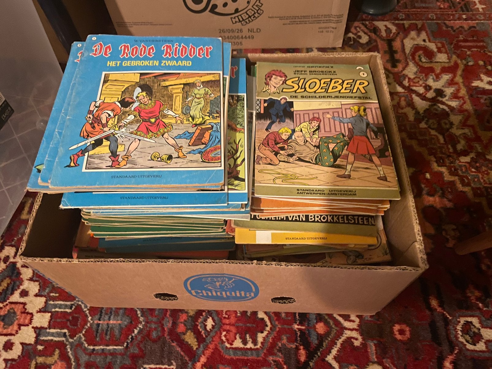 Doos oude stripboeken, Boeken, Meerdere stripboeken, Ophalen, Gelezen