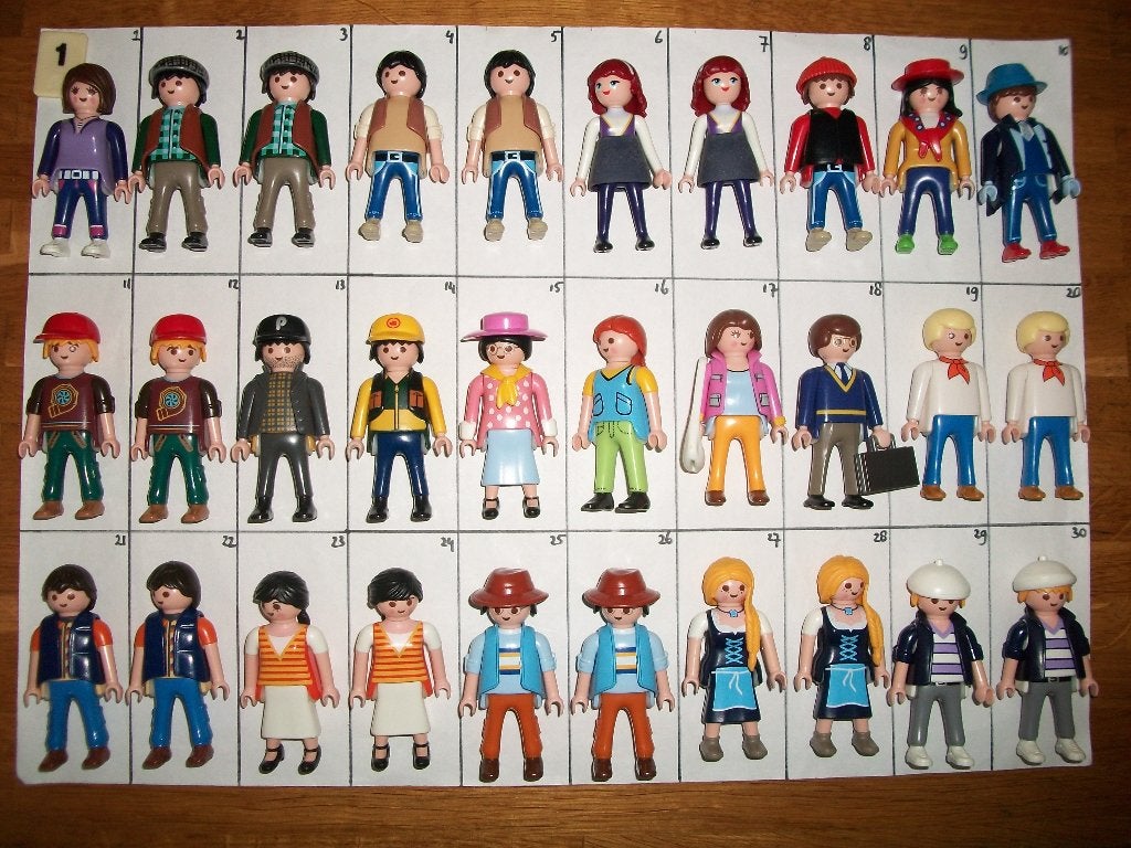 P1 poppetjes / prinses / tuinman / sporter / opa / oma, Ophalen of Verzenden, Nieuw, Complete set, Figuren